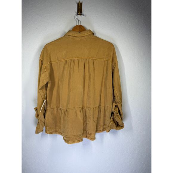 Women's Anthropologie Pilcro‎ Mustard Swing Top Size Medium NEW - Picture 3 of 9